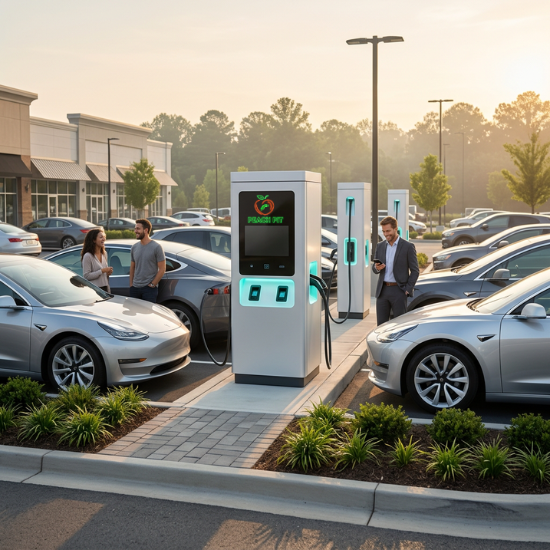 EV charging installation at commercial property